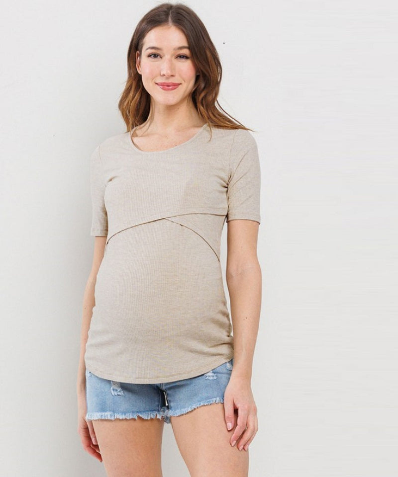 The Alley Maternity & Nursing Top (Oatmeal)