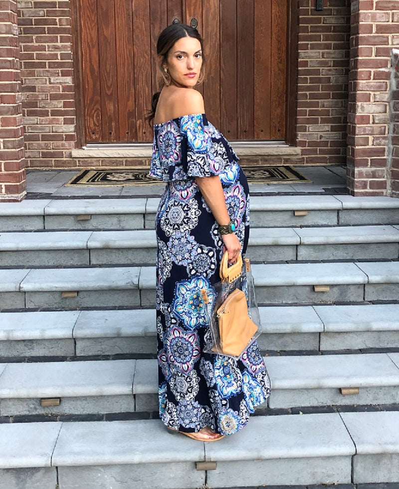 The Blaire Boho Maternity Maxi Dress