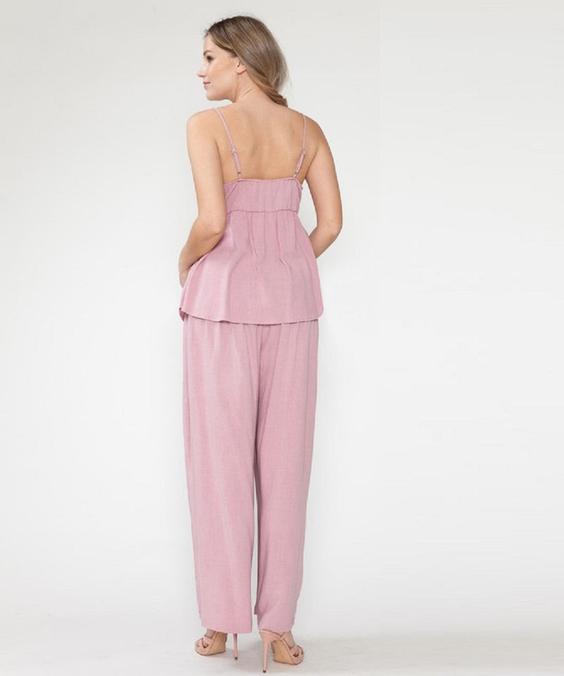 The Linen Pant Set (Natural)