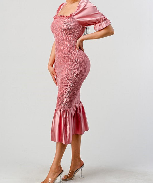 The Claudia Satin Bodycon Dress