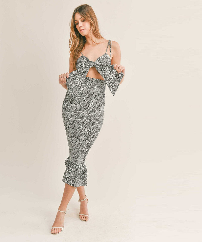 The Frida Smocked Bow Dress (Blue)