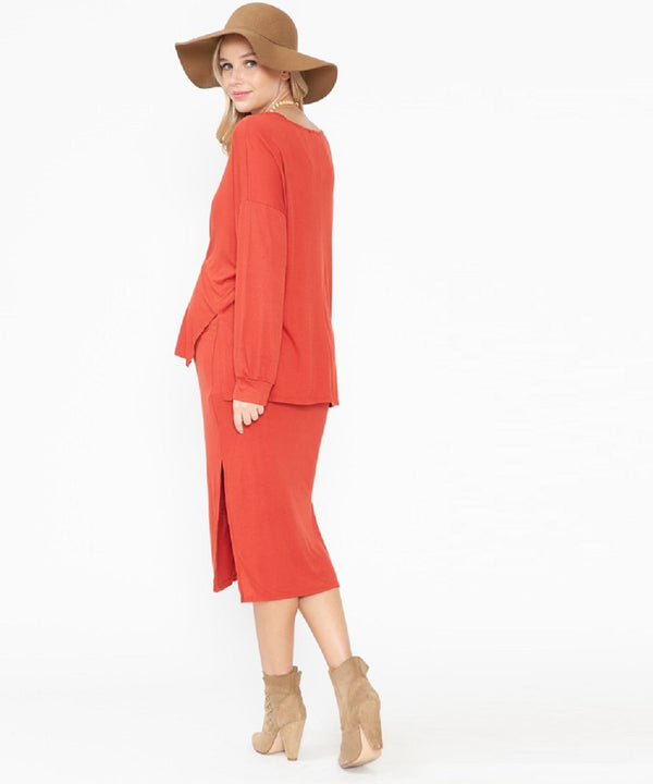 The Ryann Dress + Top Set (Rust)